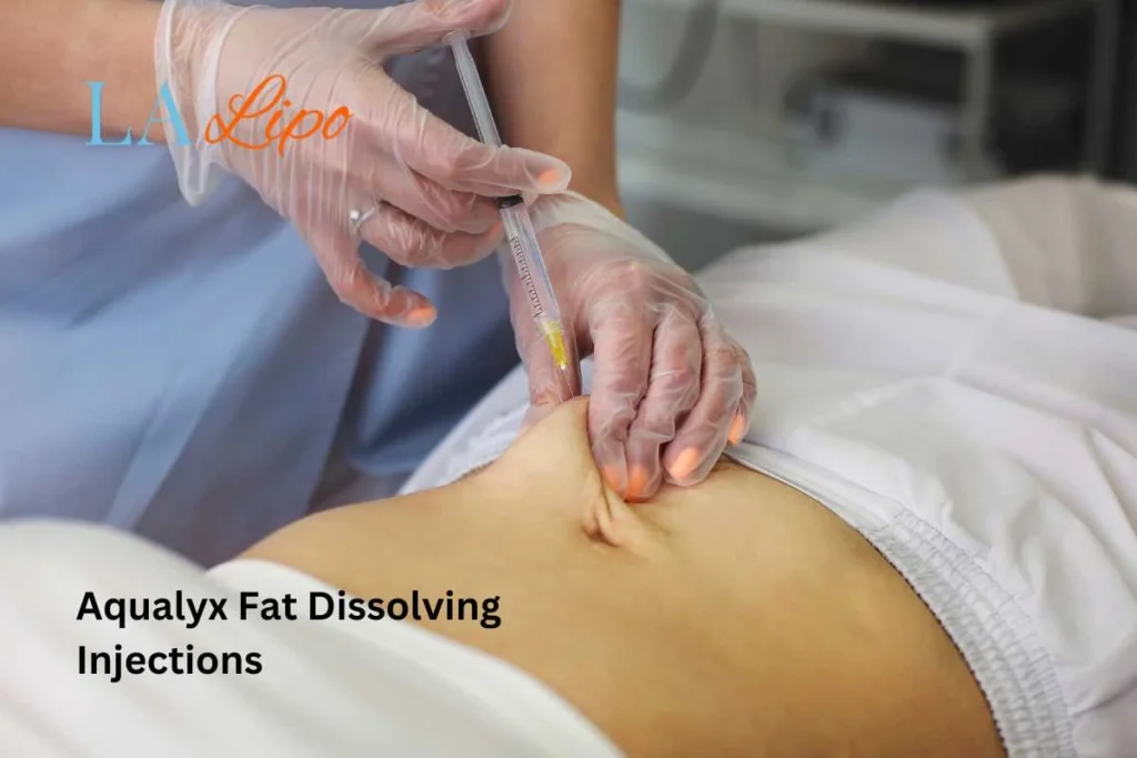 woman having fat dissolving injections Nantwich in the stomach