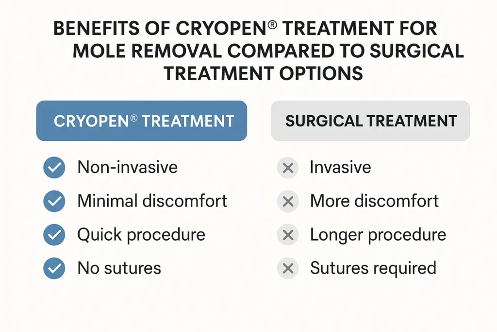 Benefits of professional mole-removal assessment at LA LIPO Nantwich