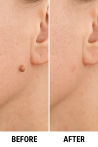 Skin tags removal Nantwich before and after