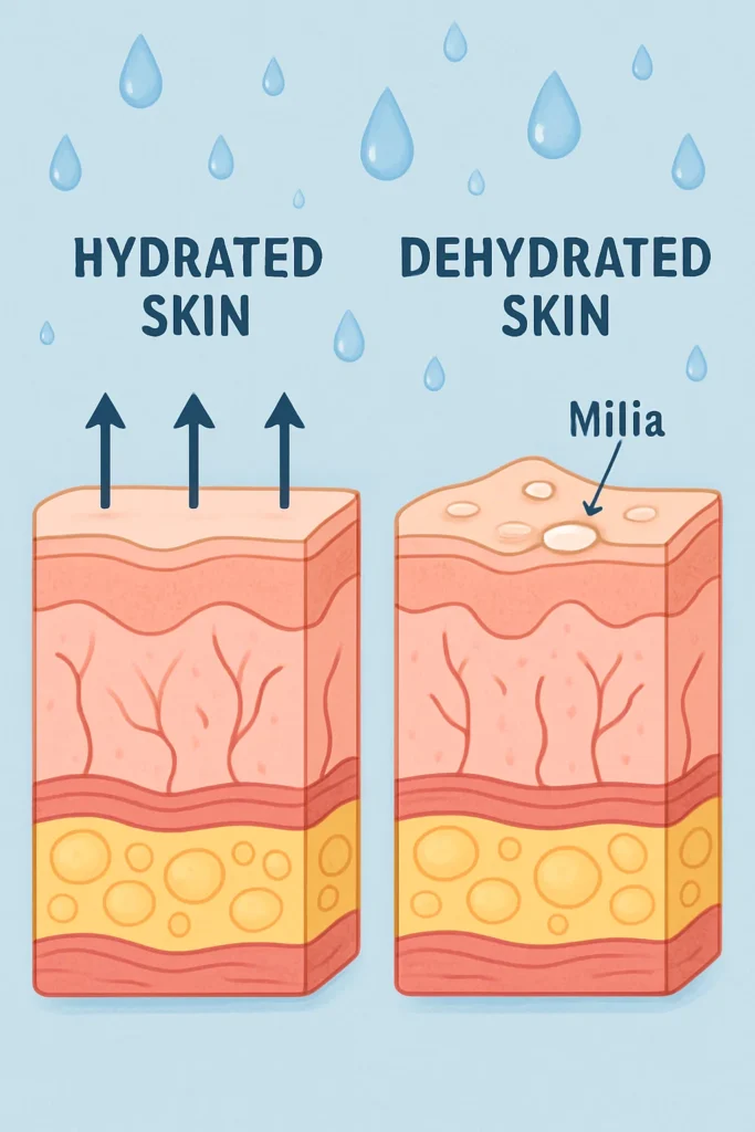The importance of hydration and milia production Nantwich